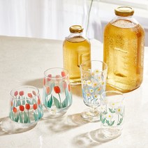 인사이드리빙 델몬트병 유리병 500ml 1500ml 카페 식당, 미니 델몬트 유리병(실버마개)