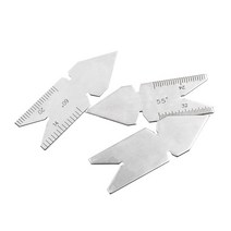 나사 피치 게이지 나사 선삭 공구 게이지 5560 센터 게이지각도 도 템플릿 인치 미터법 나사산 피치 측정, 한개옵션0