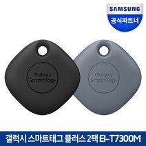갤럭시 스마트태그 플러스 2팩(블랙+블루) EI-T7300 위치추적기, (EI-T7300MLEGKR)블랙+블루