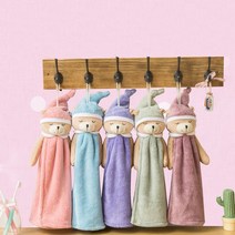 [1+1 무료배송]곰돌이 인형 핸드타올 주방 욕실 수건, 곰돌이 인형 핸드타올/연보라, 곰돌이 인형 핸드타올/민트