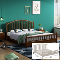 침대 원목 프레임 매트리스 받침 조립식 라지킹 브라운