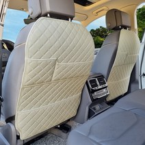 아이빌 자동차시트보호 킥매트 한쪽의자용 발차기방지매트 카시트보호용 의자보호 카매트 바닥매트 등매트, 1개, 새들브라운 엣지형2포켓형