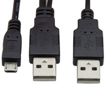 2듀얼 USB 2.0 Male to Micro 5P Y 케이블 하드 디스크 드라이브 케이스 리드, 한개옵션0