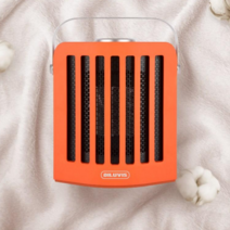 미니 전기온풍기 PTC 방식 저소음 과열방지 설계 자동회전 선풍기 기능, 오렌지계열