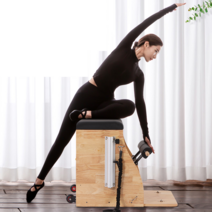 가정용 체어바렐 스파인코렉터 홈트 홈짐 래더 바렐, 메이플 - 그레이/69x75x110cm