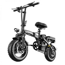 접이식 전기자전거 소형 바이크 자토바이 팻바이크 전기팻바이크 장거리용 배달 가벼운 모델, 01, 48V_0Ah