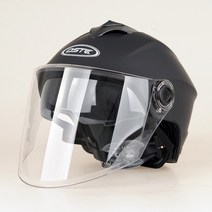 빅사이즈 헬멧 여름 반모 오토바이 특대형 XXXXL 스쿠터 4XL 경량 홀로그램쉴드 오토바이헬벳, 듀얼렌즈 블랙 [헬멧키] 투명렌즈