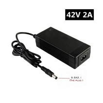 전기 자전거 충전기 리튬 배터리 42V 2A 샤오미 M365 스쿠터 호버 보드 밸런스 휠 36V, DC 5.5x2.1_미국