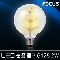 조명다움 LED레일등 레일조명 카페조명 LED조명 식탁등 팬던트 포인트조명 인테리어조명 LED등기구 주방등 매장등 레일등기구, (C LED램프) 18 눈꽃 G125 2W 전구색