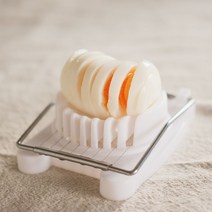 삶은 계란 썰기 달걀 슬라이서 에그 커터기 절단기, 화이트