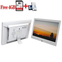 디지털액자 전자액자 블루캔버스 스마트액자 lcd 디지털 사진 프레임 초박형 10 인치, 무료 4GB 화이트 색상, au 플러그