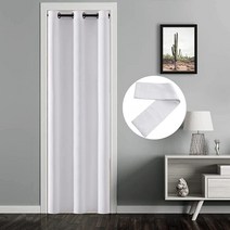 현관 스크린용 칸막이 커버 프라이버시 단열 방음 블랙 아웃 커튼 침실 출입구 태피스트리 옷장 욕실 파티오 슬라이딩 유리 문 길이 203.2cm80인치 Shineland