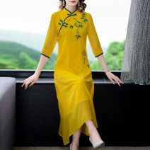 원피스 교생 우아한 로맨틱 빈티지 여친룩 노카라 데일리 긴소매 프리티