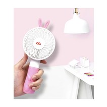 오아 쿠마우사미 미니 휴대용 선풍기 82722, 우사미팬, 핑크 S0056