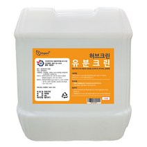 허브크린 유분크린 18L 유분용해제 유분분해제 대용량 배관 주방 싱크대 하수구 기름때 소 돼지 오리 치킨 기름 제거 오물용해제, 유분크린(더강한) 18L 1개