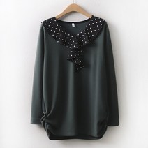 아이우먼 물방울프릴블라우스 MN7536M102 빅사이즈