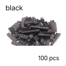 레고 호환 작은 입자 블록 퍼즐 인터리브 장난감용 레고 벌크 DIY 기본 벽돌과 호환 가능, 03 black-100pcs