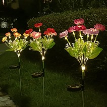진성 태양광 LED꽃 설연화 복수초 태양열꽃 조화 정원등 잔디등, 설연화-옐로우
