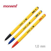 153 볼펜 두꺼운 1.0mm 12개 그립감 좋은 휴대용 필기, 빨강