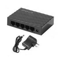 5 포트 이더넷 스위치 빠른 전송 휴대용 미국/EU 플러그 기숙사 사무실 용 10/100/1000Mbps RJ45 네트워크 허브, Black US Plug