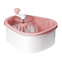 미니탈수기 미니짤순이 과일 및 야채 세탁기 도 스크러빙 가제트 샐러드 스피너 건조기 내구성 좋은 회전, Pink