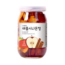 허밍테이블 애플시나몬청 (유기농원당 수제청)청송사과, 500g, 2개+선물상자