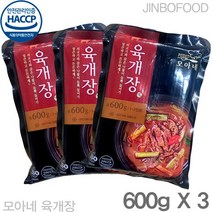 다모아 간편조리 즉석탕 육개장 600g x 3팩, 1set