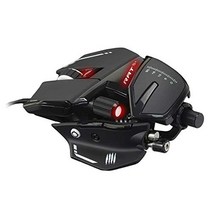 Mad Catz (매드캣츠) R.A.T.8 플러스 유선 게이밍 마우스 FPS용 최대 16000DPI 무단계 조정 DPI 스나이퍼 에임 버튼 PS4