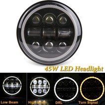 오토바이부픔 외장꾸미기 장식 최신 5.75 인치 오토바이 led 헤드 라이트 dyna, 45w drl