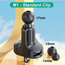 차량용 핸드폰 홀더 스탠드용 업그레이드 에어 벤트 클립 송풍구용 볼 헤드 17mm 15mm 13mm 마운트 브래킷, [01] Upper Air Vent Clip