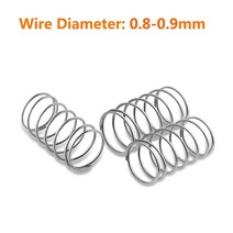 304 스테인레스 스틸 압축 스프링 리턴 와이어 직경 0.8 0.9mm 외경 5 18mm 10 개, [01] 0.8mm, [08] 12mm, [09] 50mm