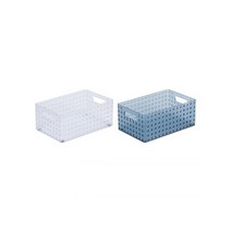 리템 마이룸 SnS 핸들형 다용도 정리 수납 바구니, 허집사 블루