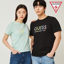 게스진 [게스] 유니 레인보우 게스로고 반팔티(MN2K9431)