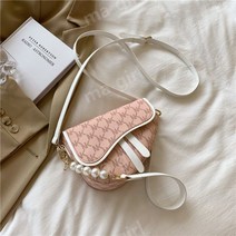 반달 신민아 여성 가방 와일드 미니 미듐 진주 라인 크로스 숄더백