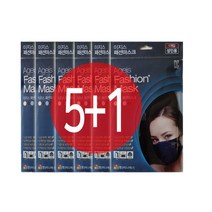 [약국용] 순면3중 패션 이지마스크(블랙)-성인용, 6개, 1개, 블랙