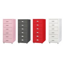 철제 6단 서랍장 4Color 택 1, 색상:핑크, 단품