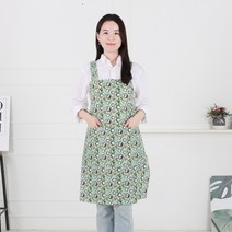 클린유니폼 주방 카페 식당 단체 행사 시장 미용실 PU코팅 방수 앞치마 3패턴, 아보카도, 1개