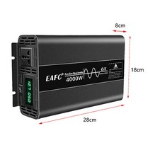 차량용 순수 사인파 인버터 4000W 전원 DC 12V 50HZ 변환기 가정용 태양광 야외 RV