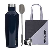 [공식 수입사] 콕시클 740ml 보온/보냉병(네이비) + 추가 뚜껑1개 + 전용세척브러쉬1개+에코백1개 세트, 네이비