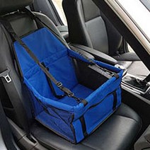 애견 안전카시트 바구니 소형견용 40cm 5종색상 고정용 목줄연결고리포함, 블루