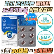 맑고 건강한눈 루테인 12종복합기능성 식물성 원료 눈침침 눈의노화 온가족 눈건강 결명자 빌베리 영양제 루테인20mg 비타민 A C D E 아연 면역력 항산화제 1통 1개월분