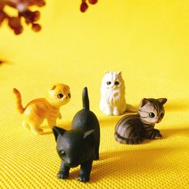고양이 장식품 1 pcs/키티 고양이/미니어처/사랑스러운 귀여운/요정 정원 그놈/이끼 테라, [04] 초콜렛