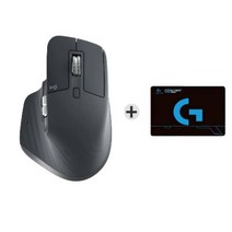 로지텍 MX 마스터 3S 무선마우스, 블랙, G로고 마우스 패드 포함