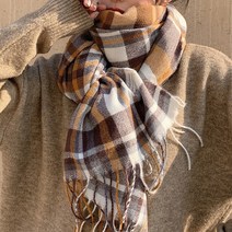 썬리빙_숄 목도리 데이무드 체크 머플러