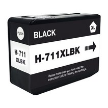 잉크맨 HP 711 XL 호환 카트리지 / DESIGNJET 디자인젯 T120e T125 T130 T520e T525 T530 플로터 재생 잉크 CZ129AA CZ133AA, 711XL BK 호환카트리지, 1개