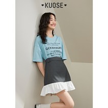 KUOSE 쿠오세 스몰 스커트 여성 디자인 감각 a 2022 새로운 여름 하이 웨이스트 슬림