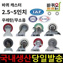 바퀴온 캐스터 무소음 인라인 우레탄 고무 회전 고정 브레이크 바퀴 2.5 3 4 5 인치 대차 구루마 달리 카트 끌차 밀차 짐수레 수레 핸드카 핸들카 핸드트럭 운반차, 3인치 무소음인라인(청투명)