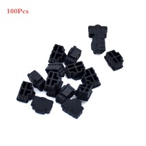100pcs 블랙 이더넷 허브 포트 RJ45 RJ45 여성 잭 용 방지 커버 캡 보호기 플러그, bk