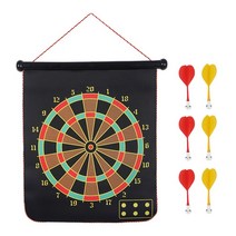 정밀 다트 디스크 세트 실내 스포츠 게임, 17 인치 양면 자기 다트 디스크 홈 엔터테인먼트 세트