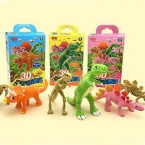 공룡 만들기 DIY 클레이 컬러 점토 세트 랜덤1종 슬라임 슬라임재료 액체괴물 클리어슬라임 슬라임파츠 눈꽃슬라임, 허브쿠팡 본상품선택